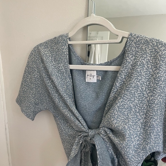 Princess Polly Jazzy Blue tied tee, US 4 - Picture 2 of 3
